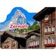 2D-Magnete MDF Holz Zermatt mit Matterhorn