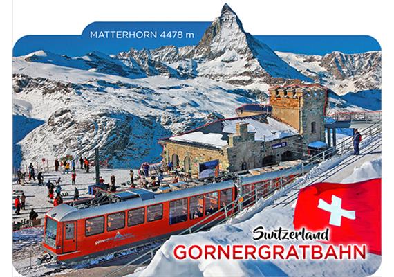 2D-Magnete MDF Matterhorn Gornergratbahn Flagge