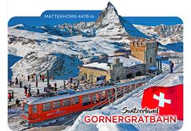 2D-Magnete MDF Matterhorn Gornergratbahn Flagge