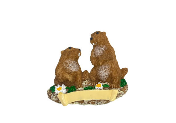 3D Magnet Herzkranz Murmeltiere variabel