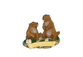 3D Magnet Herzkranz Murmeltiere variabel