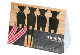Apéropicks Kuh Inox 4 Stück