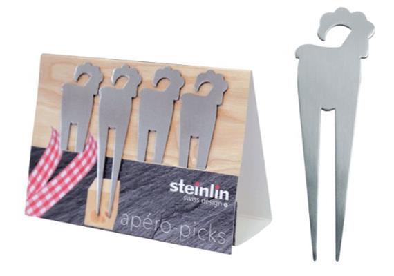 Apéropicks Steinbock Inox 4 Stück