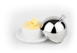 APS Butterservierer Porzellan/ Edestahl 9cmØ H7cm