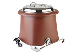 APS Elekrischer Suppentopf d:38cm h:36.5 cm 10l braun