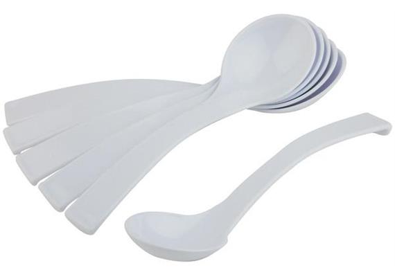 APS Feinkostlöffel 6er Set 6 x 23cm h: 4 cm weiss APS Feinkostlöffel 6er Set 6 x 23cm h: 4 cm weiss