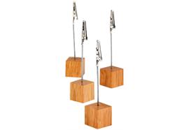 APS Kartenhalter 4er Set Holz