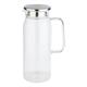 APS Saft- / Wasserkanne 10x14cm H26cm Glas Edelstahl Silikon