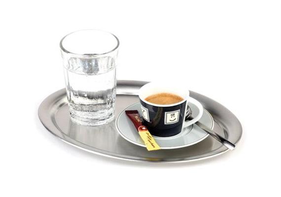 APS Serviertablett Kaffeehaus 14 x 20 cm h: 1cm Edelstahl APS Serviertablett Kaffeehaus 14 x 20 cm h: 1cm Edelstahl