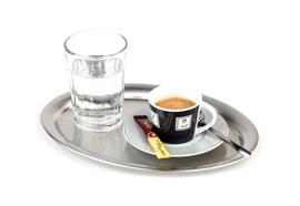 APS Serviertablett Kaffeehaus 14 x 20 cm h: 1cm Edelstahl