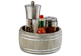 APS Table Caddy Country Style d;17.5 cm h:8.5 cm braun