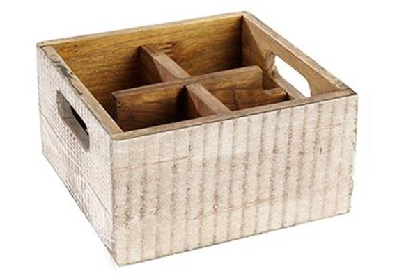 APS Table Caddy Vintage 17x17 cm h:10 cm Holz