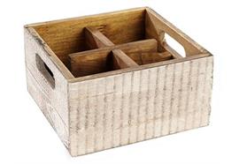 APS Table Caddy Vintage 17x17 cm h:10 cm Holz