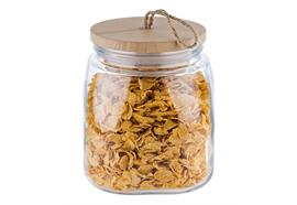 APS Vorratsglas Woody 14x14 cm h: 17 cm