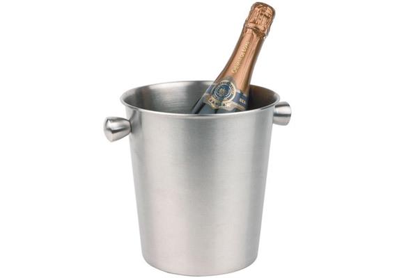 APS Wein- / Sektkühler matt poliert, Hohlgriffe, Ø max. 20 cm, Ø Fuß 15 cm
