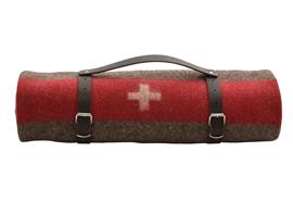 Armeedecke gerollt mit Ledergurt 140x200cm