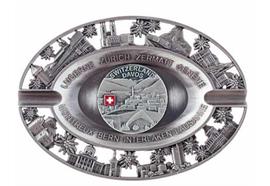 Aschenbecher Metall Oval mit Schweizer Städten