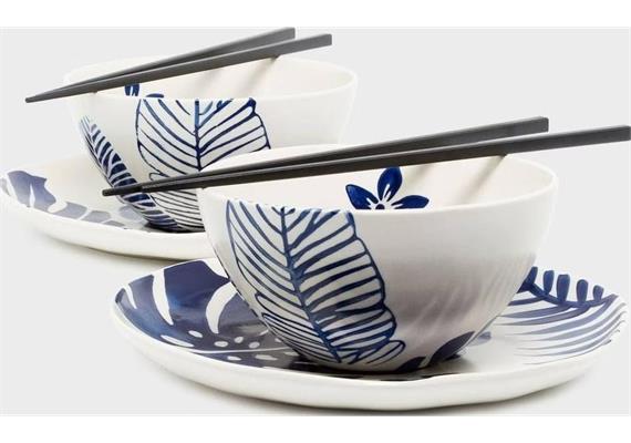 Asia Geschirr-Set Flowers weiss Asia Geschirr-Set Flowers weiss