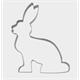 Ausstecher Hase sitzend 13cm Edelstahl