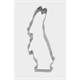 Ausstecher Hase stehend 6 cm Edelstahl