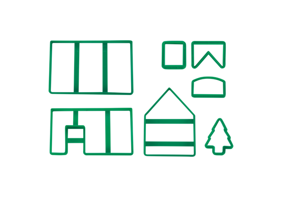 Ausstecher Set Hexenhaus / Lebkuchenhaus 7-teilig