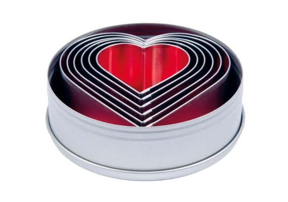 Ausstechformenset Herzen 3-11.5cm Edelstahl