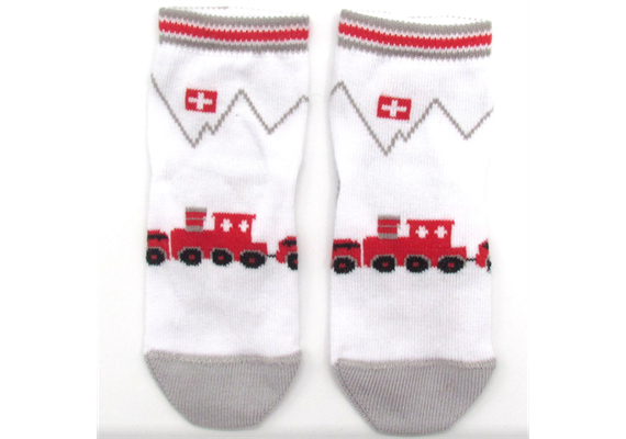 Babysocken Zug weiss/beige