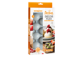 Backform Silikon Hemisphere 30x17 cm für 11 Halb-Kugeln ø 5 cm