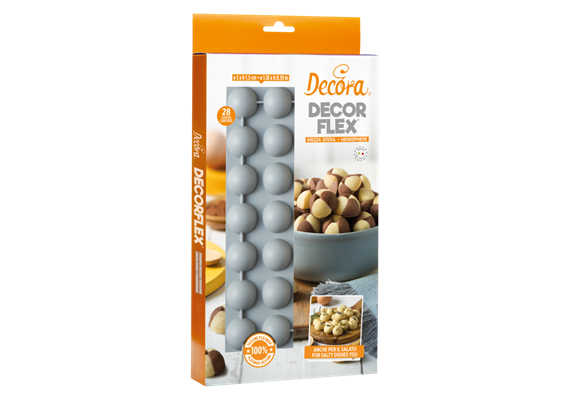 Backform Silikon Hemisphere 30x17 cm für 28 Halb-Kugeln ø 3x1.5 cm