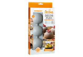 Backform Silikon Hemisphere 30x17 cm für 6 Halb-Kugeln ø 7 cm