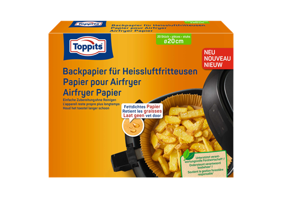 Backpapier für Heissluftfritteusen