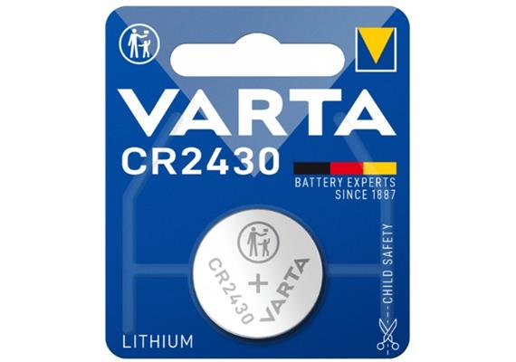 Batt. Lithiumknopf CR 2430 06430 101 401 varta 1stk
