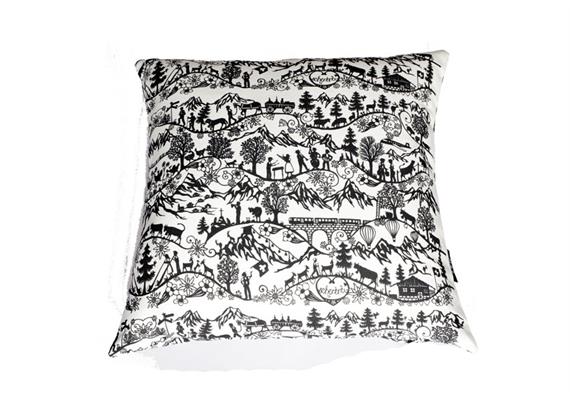 Baumwollkissen Scherenschnitt 40x40 cm Baumwollkissen Scherenschnitt 40x40 cm