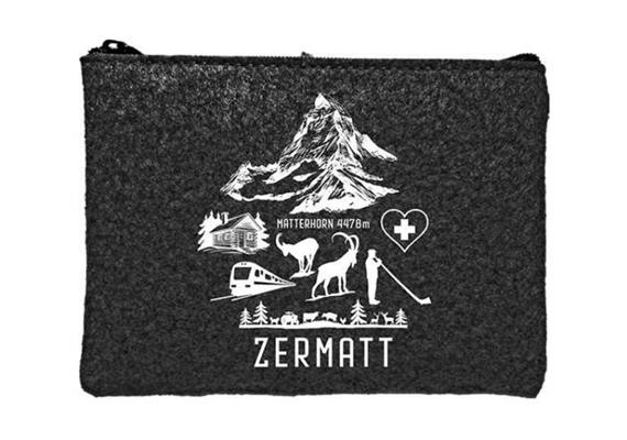 Beauty Cosmetic Bag Zermatt Symbole anthrazit
