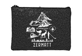 Beauty Cosmetic Bag Zermatt Symbole anthrazit