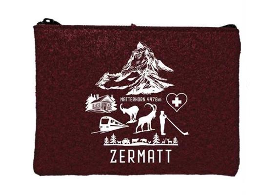 Beauty Cosmetic Bag Zermatt Symbole rot