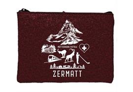 Beauty Cosmetic Bag Zermatt Symbole rot