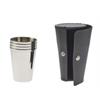 Becher 3cl 4Stk. Lederetui schwarz