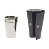 Becher 9cl 4Stk. Lederetui schwarz