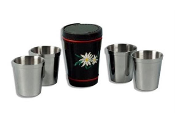 Becher Edelweiss gestickt 3 cl