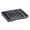 Besteckkasten grau ausziehbar 29-50x38x6.5 cm