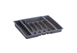 Besteckkasten grau ausziehbar 29-50x38x6.5 cm
