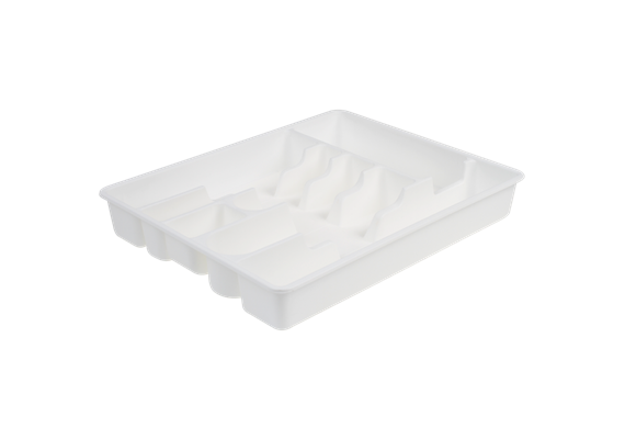 Besteckkasten Kunststoff weiss 34.5x27.5x5.5cm Ebnat