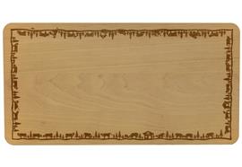 Brett aus Buche geölt und graviert