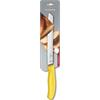 Brotmesser mit Wellenschliff 21cm gelb Blister