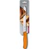 Brotmesser mit Wellenschliff 21cm orange Blister