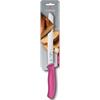 Brotmesser mit Wellenschliff 21cm pink Blister