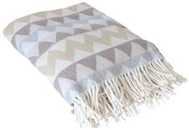 Couchdecke Zickzack beige150x200 cm