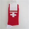 Damen Socken Kreuz, rot/weiss