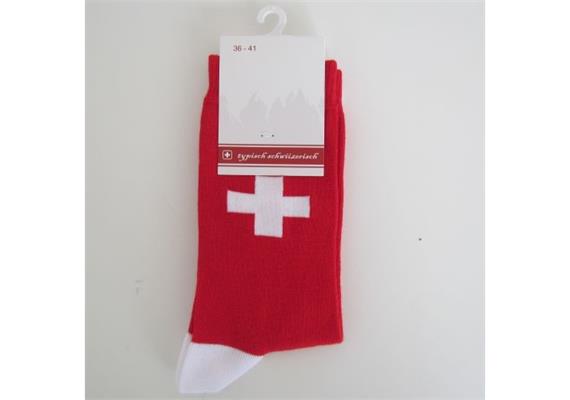 Damen Socken Kreuz, rot/weiss Damen Socken Kreuz, rot/weiss